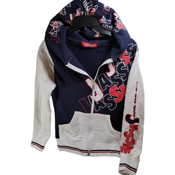 Jassie Other - Mens Size Small Jassie Sports Casual Full Zipped Hoodie Sweatshirt. Red White